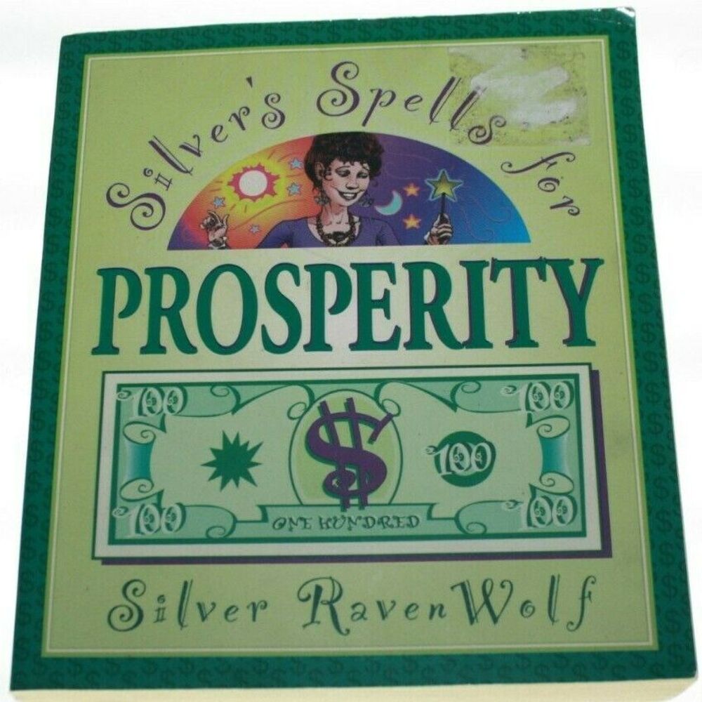 Silver's Spells for Prosperity by Ravenwolf, Silver Paperback Book GUC Free Ship